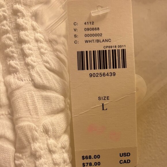 NWT Maeve Anthropologie Cream Collared Tank (size L) - Picture 3 of 7